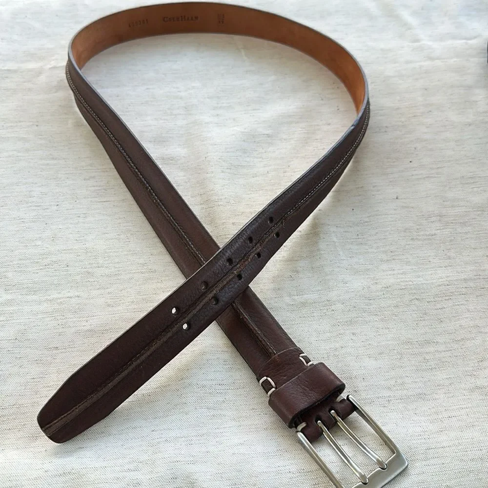 Cole Haan Brown Leather Men’s Belt 42